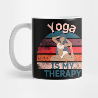 Yoga Is My Therapy Mug